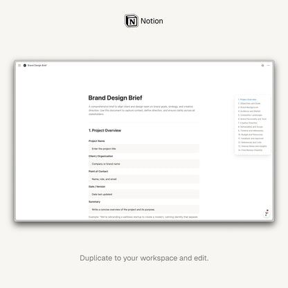 Brand Design Brief